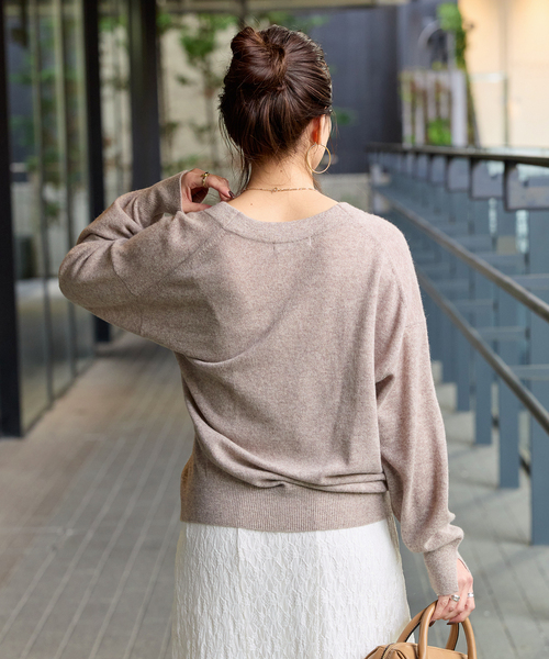 セール】手洗い可 / カシミヤカシュクールカーディガン（ニット