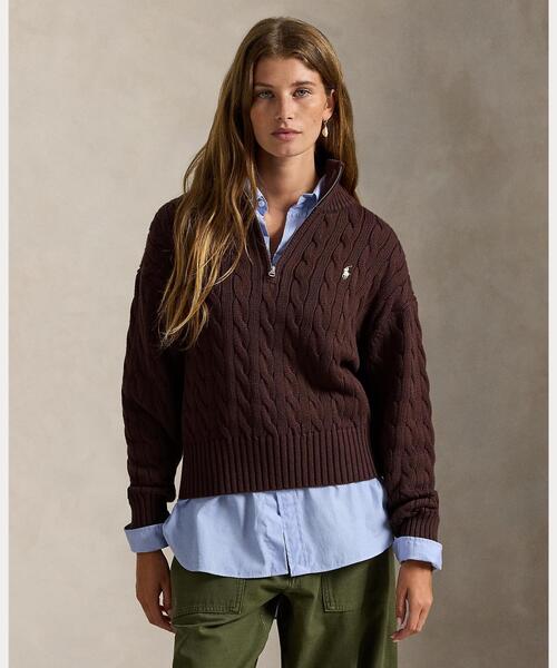 Polo Ralph Lauren ケーブルニット　クォータージップ セーター POLO RALPH LAUREN（ポロ・ラルフローレン） セーター ニット ケーブル