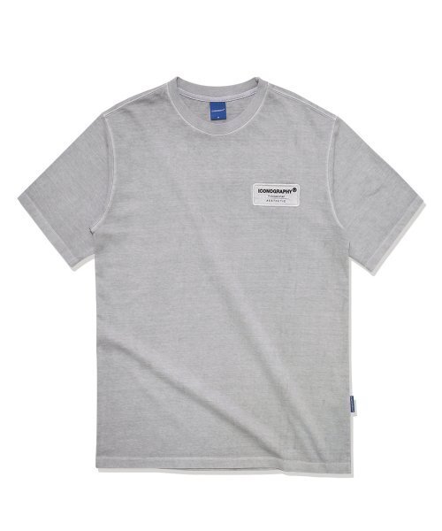 ICONOGRAPHY（アイコノグラフィー）の「PIGMENT LABEL TAGLINE SVGR（Tシャツ/カットソー・レディース・シルバー・MEDIUM/LARGE）」の2枚目の写真