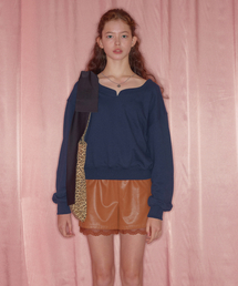 DEWEDEWE（デュイデュイ）の「Lace Leather Shorts_Brown（その他パンツ）」