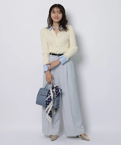 JUSGLITTY（ジャスグリッティー）の「ハートベルト付ワイドパンツ（その他パンツ・レディース・サックスブルー・2/1/0）」の2枚目の写真