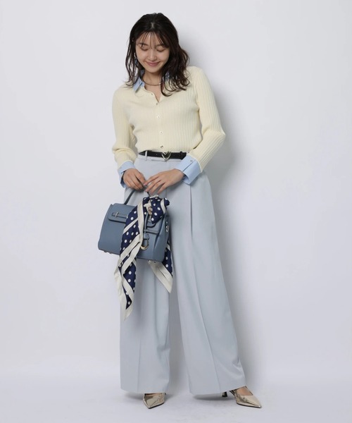 JUSGLITTY（ジャスグリッティー）の「ハートベルト付ワイドパンツ（その他パンツ・レディース・サックスブルー・2/1/0）」の3枚目の写真