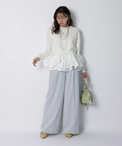 JUSGLITTY（ジャスグリッティー）の「ハートベルト付ワイドパンツ（その他パンツ・レディース・サックスブルー・2/1/0）」の7枚目の写真