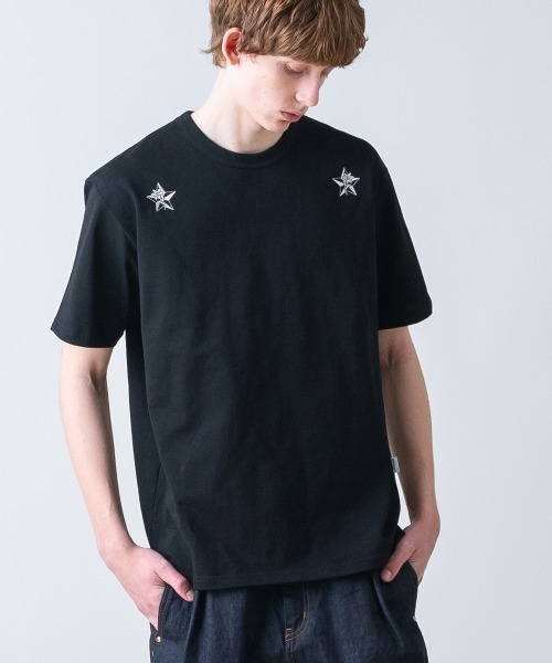 rehacer(レアセル)の「rehacer : Two Star Lily CS / トゥー スター リリー カットソー(Tシャツ/カットソー・メンズ・ブラック/ホワイト・SMALL/X-LARGE/LARGE/MEDIUM)」の10枚目の写真