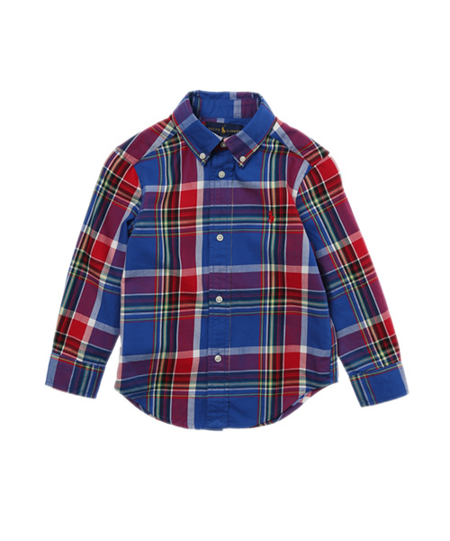 POLO RALPH LAUREN CHILDRENSWEAR（ポロ ラルフ ローレン チルドレンズウェア）の「Blake プラッド コットン ツイル シャツ（シャツ/ブラウス・キッズ・ブラック系その他/ブルー系その他・4T/3T）」の2枚目の写真