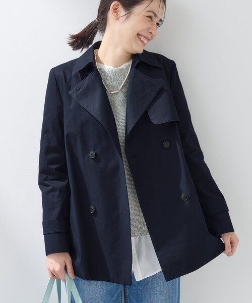 INDIVI（インディヴィ）の「【花粉付着防止／撥水／UVケア】名品トレンチコート（トレンチコート・レディース・ネイビー/ライトベージュ/ライトグレー系5/ライトグレー系3・38/36/15 /40/13/05/19）」の10枚目の写真