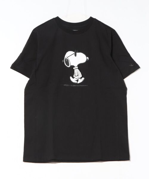 1PIU1UGUALE3 RELAX (ウノピゥウノウグァーレトレ リラックス)の「【1PIU1UGUALE3 RELAX × PEANUTS】ラインストーンクルーネックTシャツ / UST-26055(Tシャツ/カットソー・メンズ・ホワイト/ブラック・MEDIUM/X-LARGE/LARGE)」の2枚目の写真