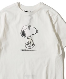 1PIU1UGUALE3 RELAX | 【1PIU1UGUALE3 RELAX × PEANUTS】ラインストーンクルーネックTシャツ / UST-26055(Tシャツ/カットソー)