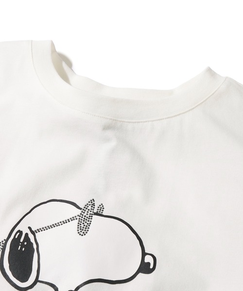 1PIU1UGUALE3 RELAX (ウノピゥウノウグァーレトレ リラックス)の「【1PIU1UGUALE3 RELAX × PEANUTS】ラインストーンクルーネックTシャツ / UST-26055(Tシャツ/カットソー・メンズ・ホワイト/ブラック・MEDIUM/X-LARGE/LARGE)」の9枚目の写真