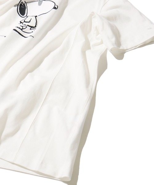 1PIU1UGUALE3 RELAX (ウノピゥウノウグァーレトレ リラックス)の「【1PIU1UGUALE3 RELAX × PEANUTS】ラインストーンクルーネックTシャツ / UST-26055(Tシャツ/カットソー・メンズ・ホワイト/ブラック・MEDIUM/X-LARGE/LARGE)」の6枚目の写真