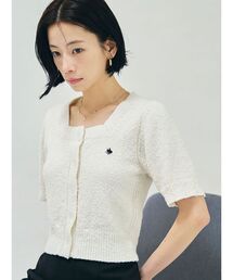 LAGUNAMOON | 【POLO BCSコラボ】ブークレヤーンハーフスリーブコンパクトニットカーディガン(ニット/セーター)