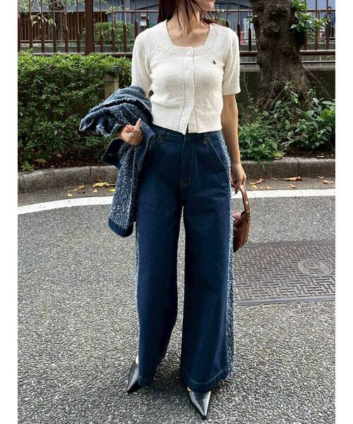POLO BCSコラボ】ブークレヤーンハーフスリーブコンパクトニット