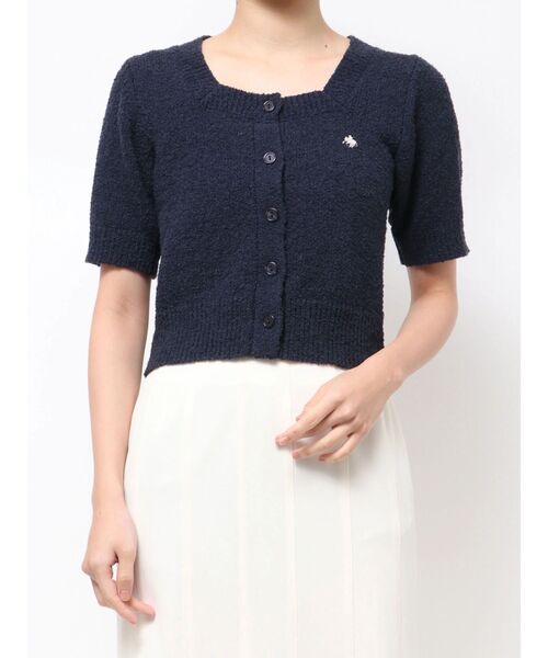 POLO BCSコラボ】ブークレヤーンハーフスリーブコンパクトニット