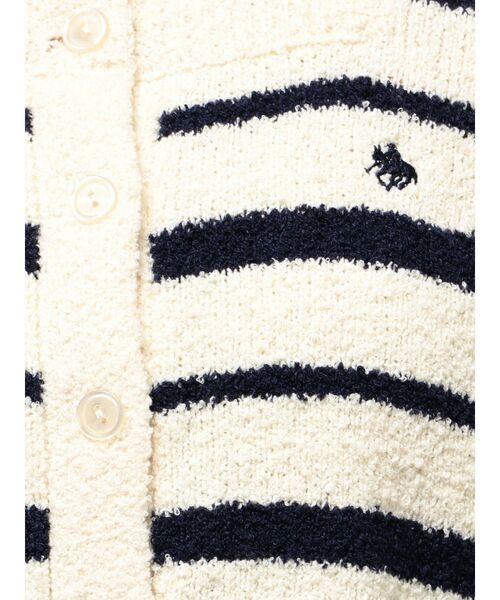 LAGUNAMOON(ラグナムーン)の「【POLO BCSコラボ】ブークレヤーンハーフスリーブコンパクトニットカーディガン(ニット/セーター・レディース・イエロー/オフホワイト/ネイビー/ホワイト/ライトブルー・FREE)」の11枚目の写真