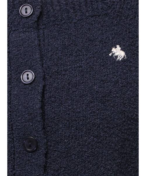 LAGUNAMOON(ラグナムーン)の「【POLO BCSコラボ】ブークレヤーンハーフスリーブコンパクトニットカーディガン(ニット/セーター・レディース・イエロー/オフホワイト/ネイビー/ホワイト/ライトブルー・FREE)」の14枚目の写真