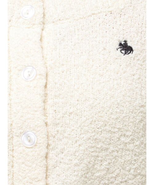 LAGUNAMOON(ラグナムーン)の「【POLO BCSコラボ】ブークレヤーンハーフスリーブコンパクトニットカーディガン(ニット/セーター・レディース・イエロー/オフホワイト/ネイビー/ホワイト/ライトブルー・FREE)」の15枚目の写真