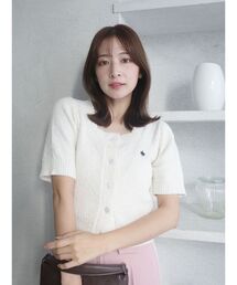 LAGUNAMOON | 【POLO BCSコラボ】ブークレヤーンハーフスリーブコンパクトニットカーディガン(ニット/セーター)