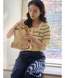 LAGUNAMOON | 【POLO BCSコラボ】ブークレヤーンハーフスリーブコンパクトニットカーディガン(ニット/セーター)