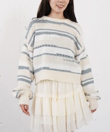 archives | ミックスヤーンランダムボーダーニットプルオーバー(ニット/セーター)