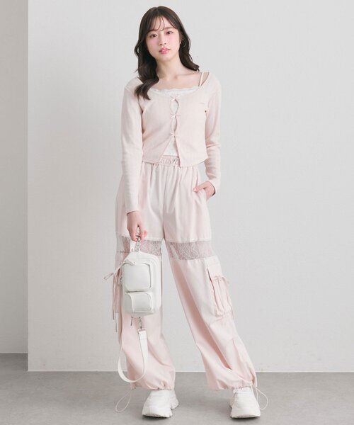 OLIVE des OLIVE（オリーブデオリーブ）の「映えリボントップス（Tシャツ/カットソー・レディース・ブラック/ピンク/サックスブルー/イエロー・FREE）」の9枚目の写真