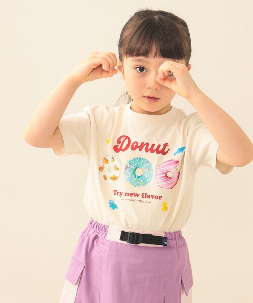 BEAMS mini(ビームスミニ)の「たべもの 半袖 Tシャツ 2026SS(90~140cm)(Tシャツ/カットソー・キッズ・サックスブルー/ホワイト系その他5・100/140/130/120/110/90)」の3枚目の写真
