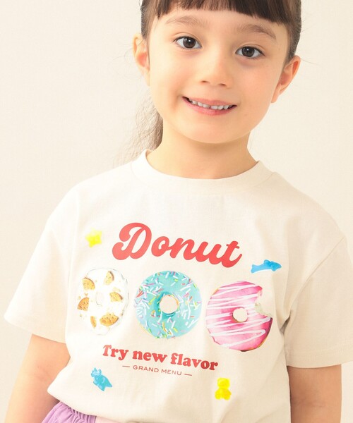 BEAMS mini(ビームスミニ)の「たべもの 半袖 Tシャツ 2026SS(90~140cm)(Tシャツ/カットソー・キッズ・サックスブルー/ホワイト系その他5・100/140/130/120/110/90)」の4枚目の写真