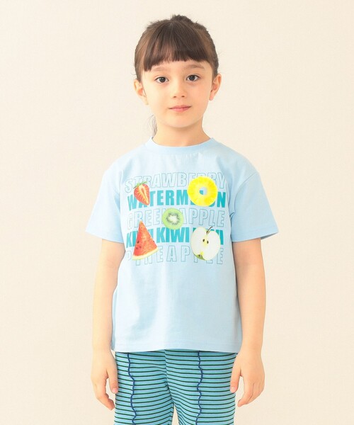 BEAMS mini(ビームスミニ)の「たべもの 半袖 Tシャツ 2026SS(90~140cm)(Tシャツ/カットソー・キッズ・サックスブルー/ホワイト系その他5・100/140/130/120/110/90)」の7枚目の写真