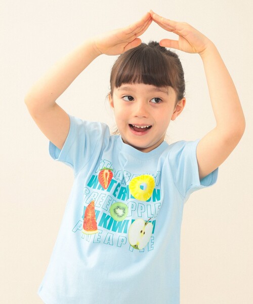 BEAMS mini(ビームスミニ)の「たべもの 半袖 Tシャツ 2026SS(90~140cm)(Tシャツ/カットソー・キッズ・サックスブルー/ホワイト系その他5・100/140/130/120/110/90)」の8枚目の写真