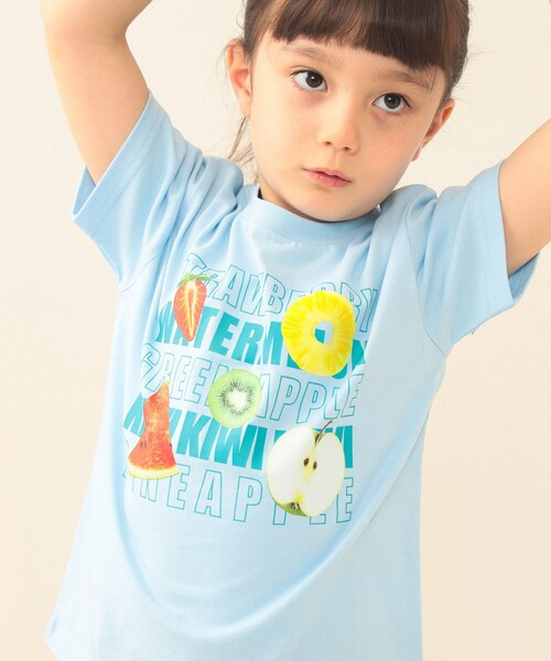 BEAMS mini(ビームスミニ)の「たべもの 半袖 Tシャツ 2026SS(90~140cm)(Tシャツ/カットソー・キッズ・サックスブルー/ホワイト系その他5・100/140/130/120/110/90)」の9枚目の写真