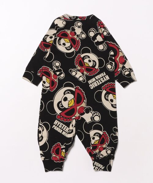 HYSTERIC MINI（ヒステリックミニ）の「PANDA MINI総柄 カバーオール（ロンパース・キッズ・ホワイト/ブラック/レッド・FREE）」の4枚目の写真