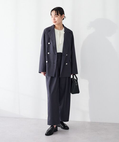 CRAFT STANDARD BOUTIQUE（クラフトスタンダードブティック）の「＜セレモニー／ハレの日＞2WAYフリルカラーブラウス／着脱可能◆（シャツ/ブラウス・レディース・ブラック/オフホワイト・FREE）」の21枚目の写真