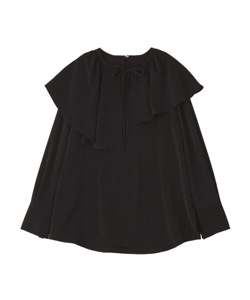 CRAFT STANDARD BOUTIQUE（クラフトスタンダードブティック）の「＜セレモニー／ハレの日＞2WAYフリルカラーブラウス／着脱可能◆（シャツ/ブラウス・レディース・ブラック/オフホワイト・FREE）」の3枚目の写真