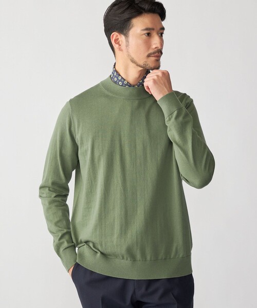 SHIPS(シップス)の「Puccini: コットン シルク ペイズリー スカーフ(バンダナ/スカーフ・メンズ・ネイビー/ライトオリーブ・ONE SIZE)」の3枚目の写真