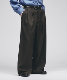Studded Detail Center Press Wide Slacks / スタッズデザインセンタープレスワイドスラックス