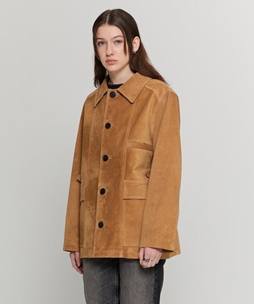 ANDROS(アンドロス)の「Single Suede French Coat - Camel(ライダースジャケット・レディース・その他・MEDIUM)」の1枚目の写真