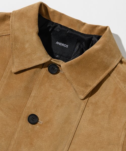 ANDROS(アンドロス)の「Single Suede French Coat - Camel(ライダースジャケット・レディース・その他・MEDIUM)」の4枚目の写真