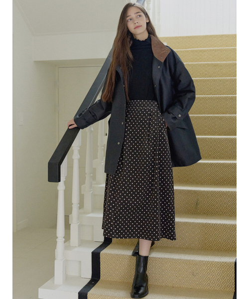 AVANT-G(アバン)の「Band Neck Half Trench Jacket - NAVY(トレンチコート・レディース・その他・FREE)」の2枚目の写真