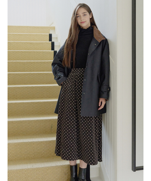 AVANT-G(アバン)の「Band Neck Half Trench Jacket - NAVY(トレンチコート・レディース・その他・FREE)」の5枚目の写真