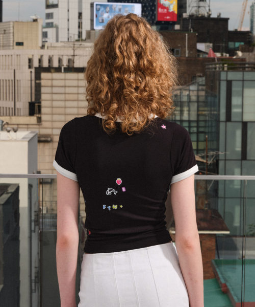 FOR THE WEATHER(フォーザウェザー)の「スティッカーリングTシャツ(ブラック)(Tシャツ/カットソー・レディース・その他・SMALL/MEDIUM)」の4枚目の写真