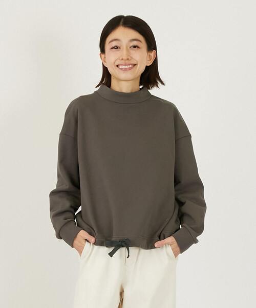 LOGEMENT DE CLAIRE（ロジュモンドクレール）の「【LOURMARIN】裾ドロストプルオーバー（Tシャツ/カットソー・レディース・クリーム/チャコールグレー/モカ・FREE）」の2枚目の写真