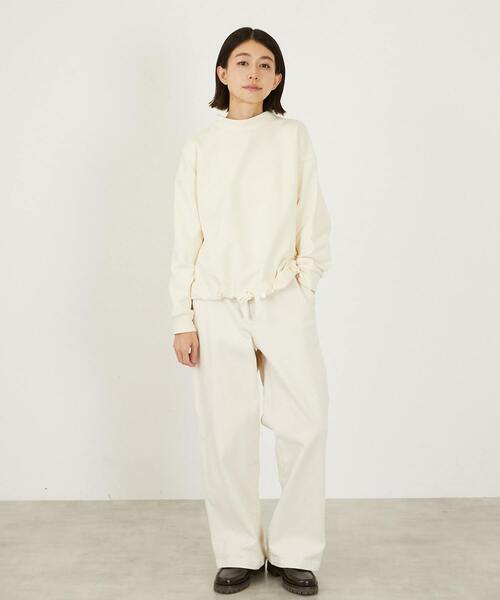 LOGEMENT DE CLAIRE（ロジュモンドクレール）の「【LOURMARIN】裾ドロストプルオーバー（Tシャツ/カットソー・レディース・クリーム/チャコールグレー/モカ・FREE）」の4枚目の写真