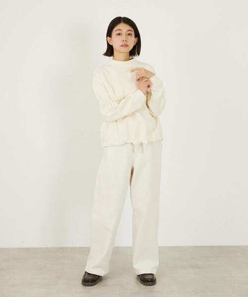 LOGEMENT DE CLAIRE（ロジュモンドクレール）の「【LOURMARIN】裾ドロストプルオーバー（Tシャツ/カットソー・レディース・クリーム/チャコールグレー/モカ・FREE）」の10枚目の写真