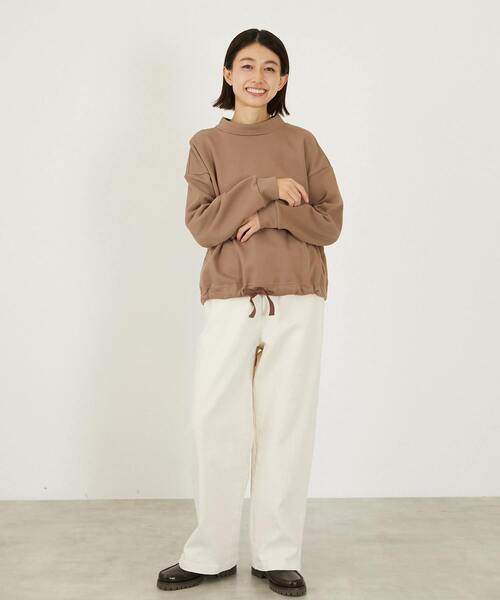LOGEMENT DE CLAIRE（ロジュモンドクレール）の「【LOURMARIN】裾ドロストプルオーバー（Tシャツ/カットソー・レディース・クリーム/チャコールグレー/モカ・FREE）」の13枚目の写真