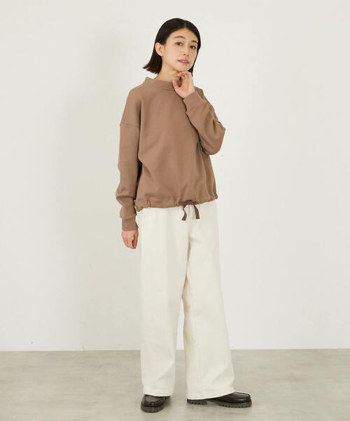 LOGEMENT DE CLAIRE（ロジュモンドクレール）の「【LOURMARIN】裾ドロストプルオーバー（Tシャツ/カットソー・レディース・クリーム/チャコールグレー/モカ・FREE）」の18枚目の写真