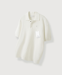 MOOD INSIDE（ムードインサイド）の「スカシヒドンカラー ニット_Ivory（ポロシャツ）」