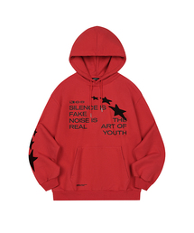 ODD STUDIO（オッドスタジオ）の「スタープリケオーバーサイズフードパーカー - レッド（パーカー）」