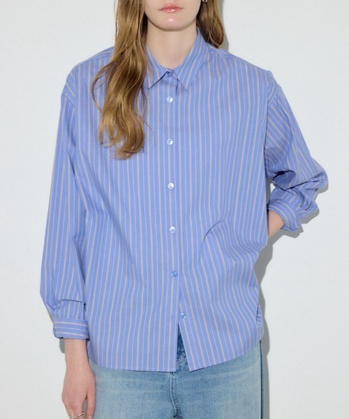 AZUL by moussy(アズールバイマウジー)の「レギュラーカラーアソートシャツ(シャツ/ブラウス・レディース・ライトベージュ/ブルー系その他/オフホワイト/イエロー系その他・FREE)」の3枚目の写真