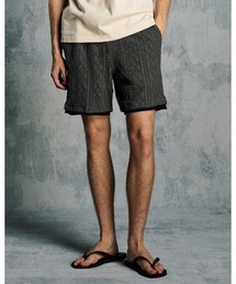 jacquard summer knit shorts