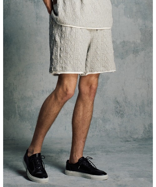 wjk(ダヴルジェイケイ)の「jacquard summer knit shorts(その他パンツ・メンズ・トップグレー/ブラック/ネイビー・SMALL/MEDIUM/LARGE/X-LARGE)」の2枚目の写真