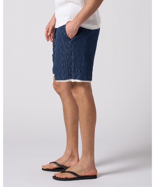 wjk(ダヴルジェイケイ)の「jacquard summer knit shorts(その他パンツ・メンズ・トップグレー/ブラック/ネイビー・SMALL/MEDIUM/LARGE/X-LARGE)」の5枚目の写真